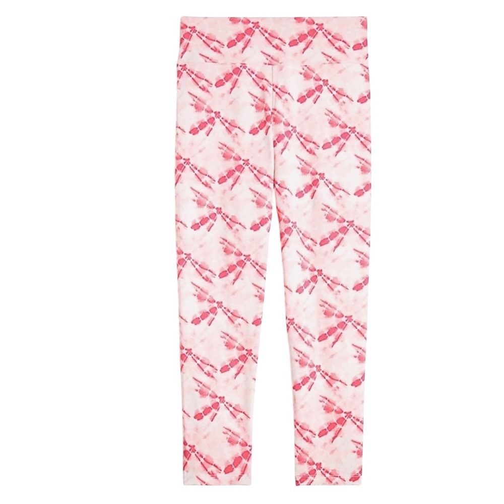 J. Crew Women’s Everyday Camp Sunny Tie Dye Begonia Pink Workout Crop Leggings